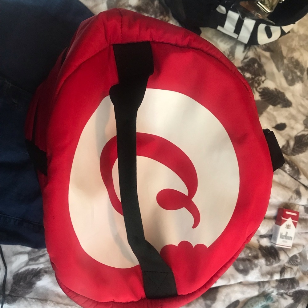 Cookies brand duffel bag odor proof. Red and white almost new no taers